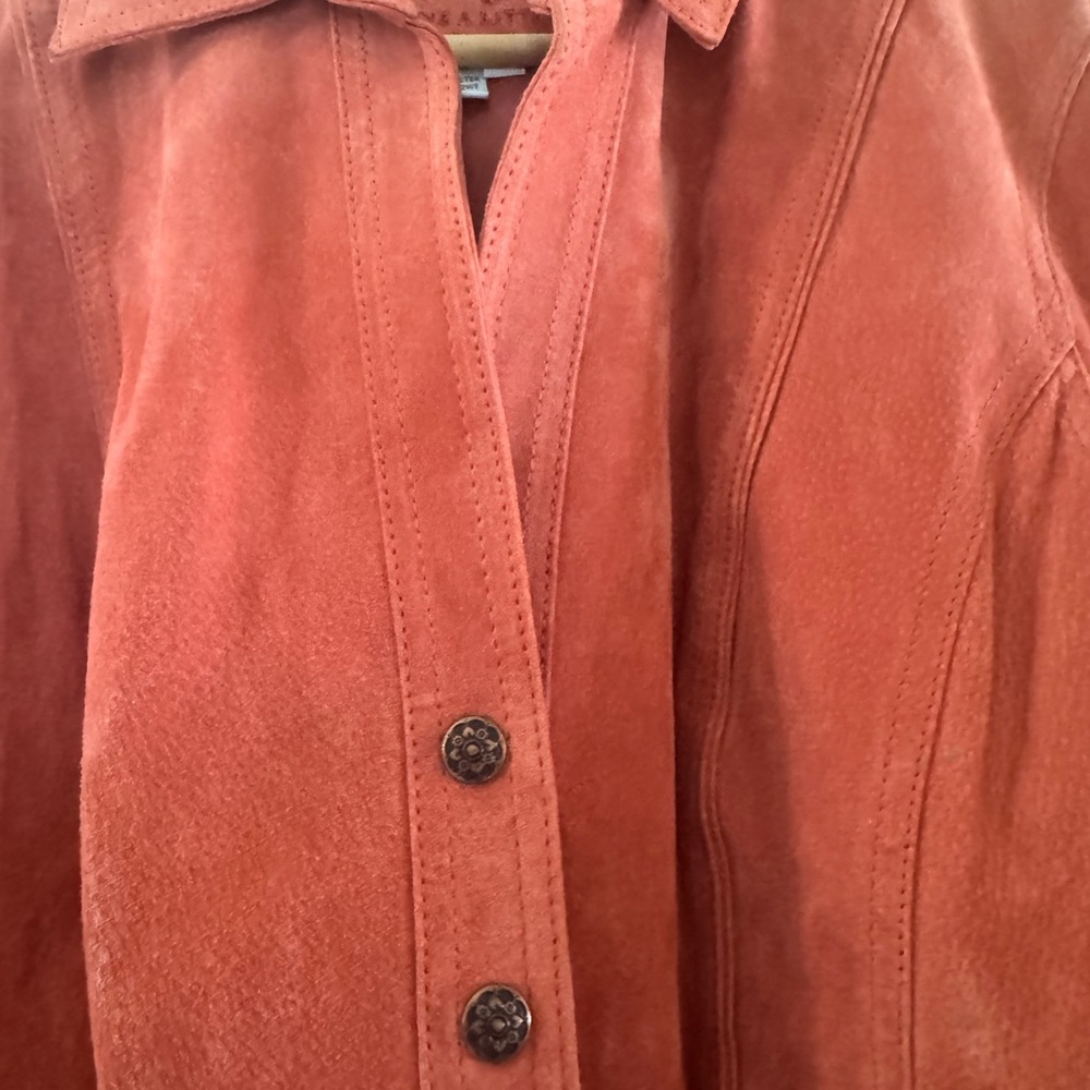 Live a Little Terracotta Suede Blazer